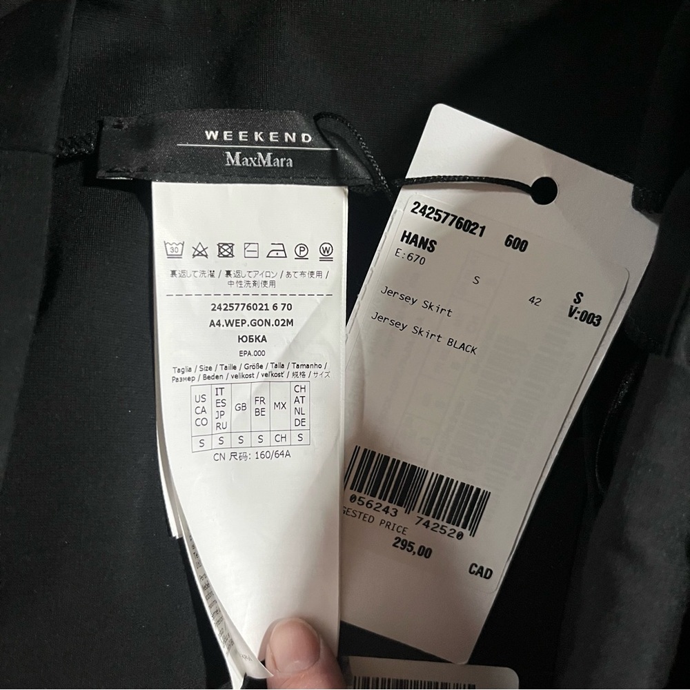 Max Mara Weekend Hans Black Jersey Midi Skirt - Picture 13 of 16